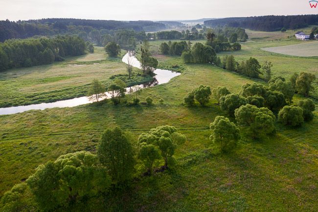Brodnicki Park Krajobrazowy, 26.05.2016 n/z rzeka Drweca. EU, PL, Kuj-Pom. Lotnicze.