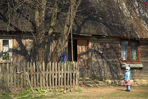 _W060293 Suwalski Park Krajobrazowy. Drewniana zabudowa we wsi Ługiele
