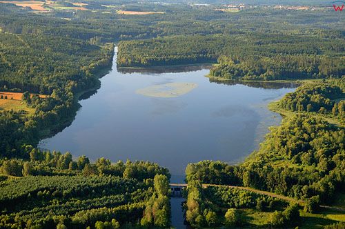 LOTNICZE. Polska, warm-maz. Jezioro Mosag i rz. Lyna