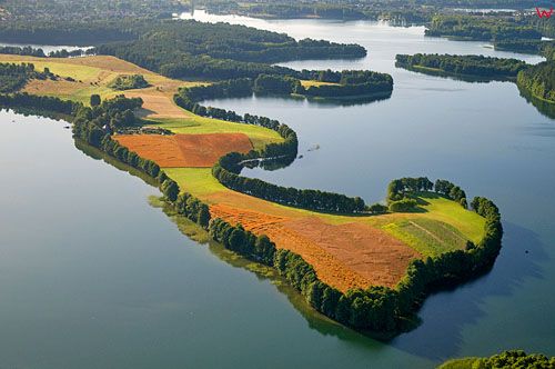 LOTNICZE. Polska, warm-maz. Jezioro Ukiel (Krzywe).