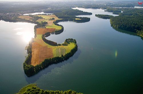 LOTNICZE. Polska, warm-maz. Jezioro Ukiel (Krzywe).