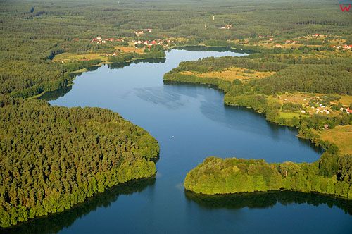LOTNICZE. Polska, warm-maz. Jezioro Ukiel (Krzywe)