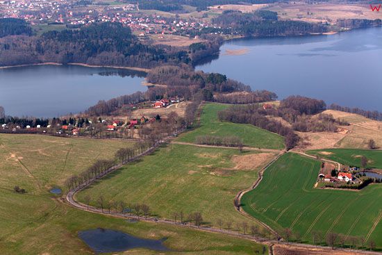 Jezioro Goldopiwo i Brozowka. Lotnicze, EU, Pl, warm-maz.