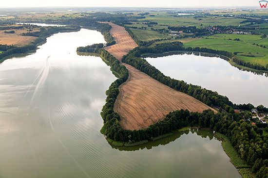Jeziora Juno i Czarne widoczne od strony S. EU, PL, Warm-Maz. Lotnicze.