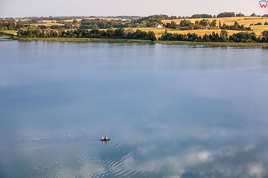 Jezioro Salet, widok od strony N. EU, PL, Warm-Maz. Lotnicze.