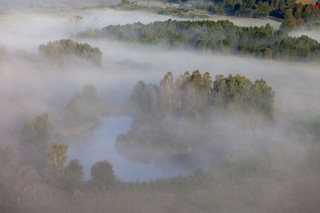 Panorama w okolicy wsi Laniewo, EU, PL, Warm-Maz. Lotnicze.