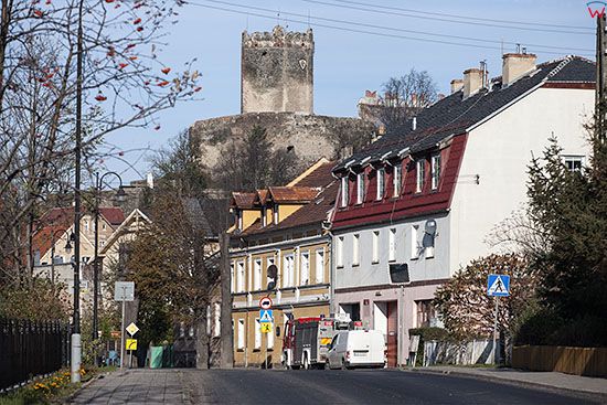 Bolkow, panorama na miejscowosc przez ulice Swierczewskiego. EU, Pl, Dolnoslaskie.