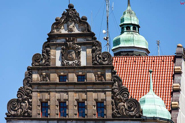 Legnica, fasada Nowego Ratusza. EU, Pl, Dolnoslaskie.