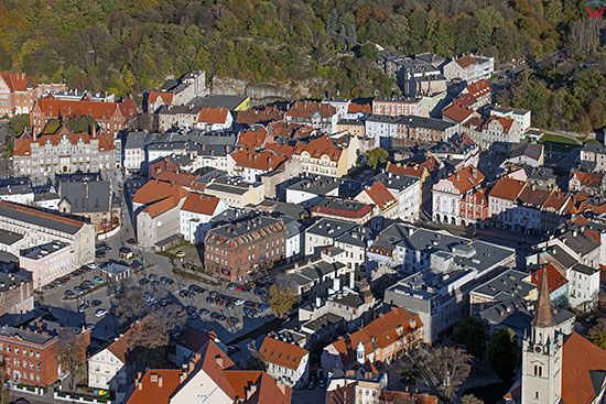 Walbrzych, Stare Miasto. EU, Pl, Dolnoslaskie. Lotnicze.
