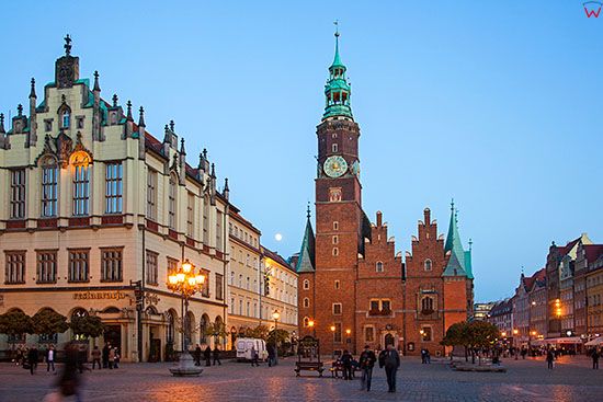 Wroclaw, Ratusz przy Rynku Miejskim. EU, PL, Dolnoslaskie.