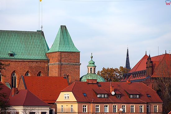 Wroclaw, fragmet Katedry i palacu na Ostrow Tumski. EU, PL, Dolnoslaskie.