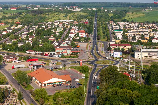 Brodnica, panorama na ulice Sadowa. EU, PL, Kujaw-Pom. Lotnicze.