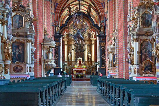 Chelmno - wnetrze kosciola Najswietrzej Maryii Panny. EU, PL, Kujawsko-Pomorskie.