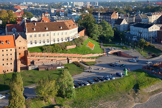 Lotnicze, Pl, kujawsko - pom. Panorama na stare miasto w Grudziadzu.