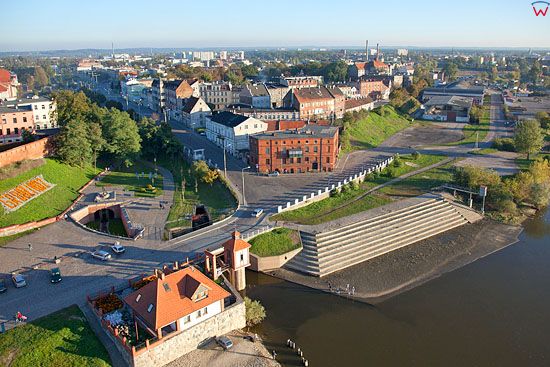 Lotnicze, Pl, kujawsko - pom. Panorama na stare miasto w Grudziadzu.