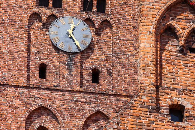 Nowe, zegar na elewacji fary przy ul. Tylnej. EU, Pl, Kujawsko-Pom