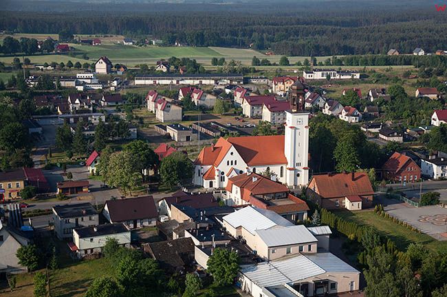 Osie, panorama wsi od strony S. EU, PL, Kujawsko-Pomorskie.