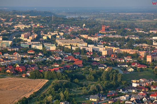 Swiecie - panorama na miasto. EU, PL, Kujawsko-Pomorskie. LOTNICZE.