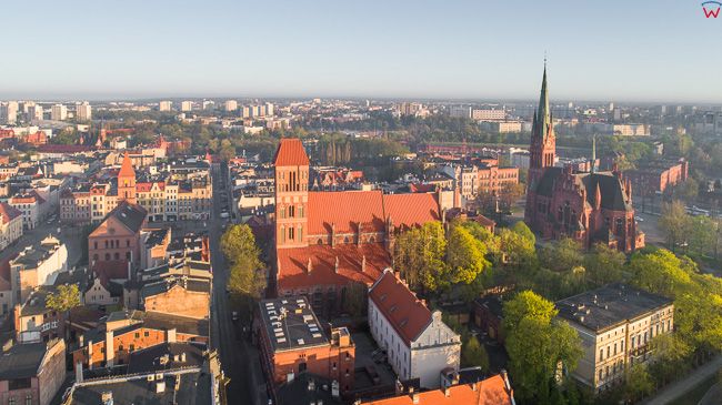 Torun, panorama na Nowe Miasto. EU, PL, kujawsko-pomorskie. Lotnicze