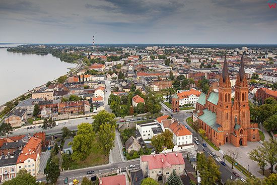 Wloclawek, panorama na miasto od strony W. EU. Pl, Kuj-Pom. Lotnicze.