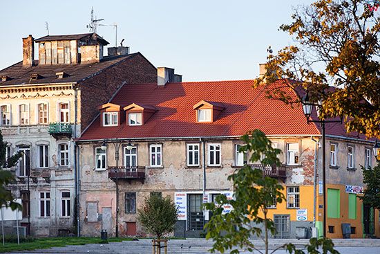 Wloclawek, kamienice na Starym Rynku. EU, PL, Kujawsko - Pomorskie.