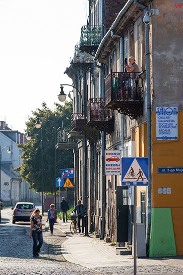 Wloclawek, kamienice przy ulicy Stary Rynek. EU, PL, Kujawsko - Pomorskie.