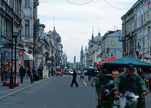 Ulica Piotrkowska w Łodzi.