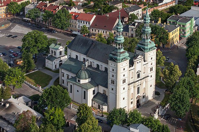 Lowicz, Katedra pw. Wniebowziecia NMP. EU, PL, Lodzkie. Lotnicze.