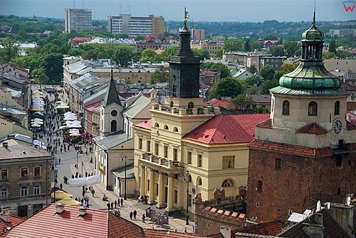 Lubelskie. Lublin, panorama na Krakowskie Przedmiescie.