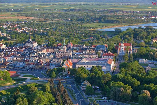 Zamosc - panorama od strony N. EU, PL, Lubelskie. LOTNICZE.