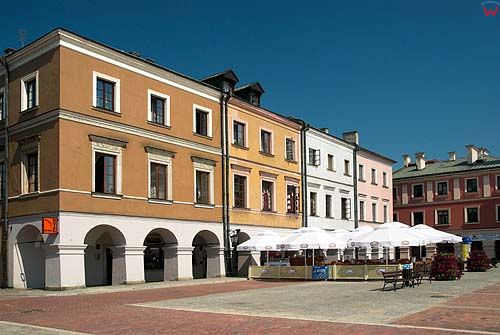 Renesansowe kamienice przy rynku w Zamościu