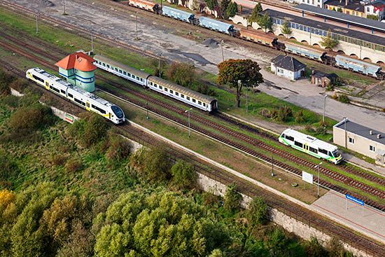 Gorzow Wielkopolski, Dworzec Kolejowy PKP. EU, PL, Lubuskie. Lotnicze.