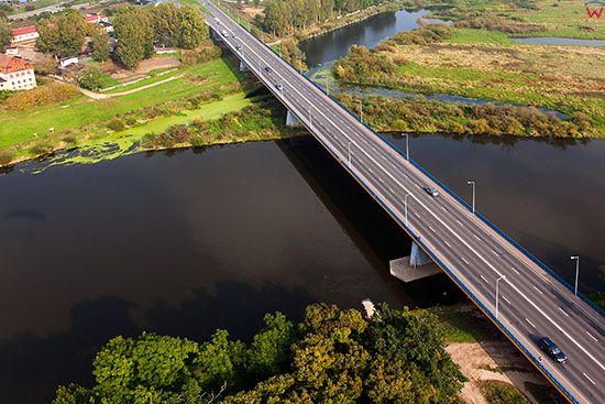 Gorzow Wielkopolski, most Lubuski nad Warta. EU, PL, Lubuskie. Lotnicze.
