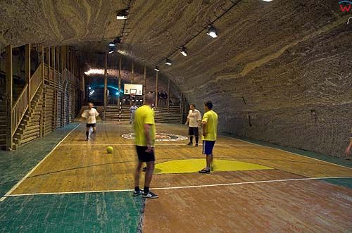 Sala gimnastyczna w kopalni Soli w Bochni