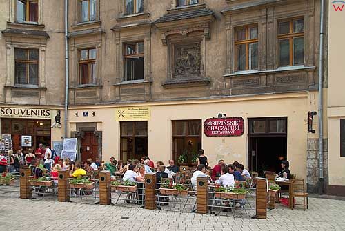 Krakow. Kawiarenka przy rynku.