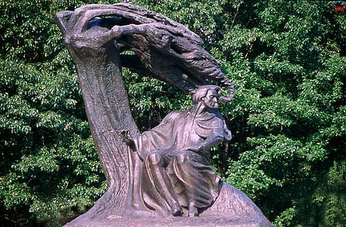 Pomnik Chopina w Warszawskich Łazienkach