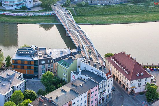 Opole, Most Piastowski. EU, Pl, Opolskie. Lotnicze.