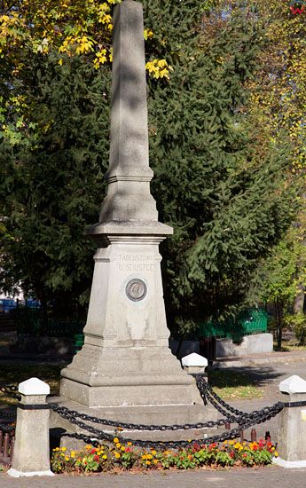 Pomnik Tadeusza Kosciuszki w Lesku. EU, Pl, podkarpackie.