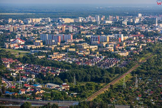 Bialystok. Panorama na miasto od strony N. EU, Pl, Podlaskie. LOTNICZE.