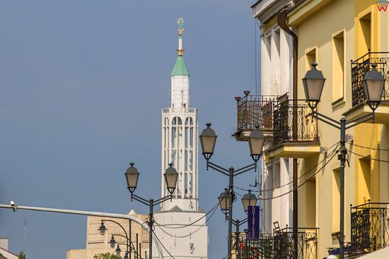 Bialystok, panorama z Ryneku Kosciuszki na kosciol sw. Rocha, EU, Pl, Podlaskie.