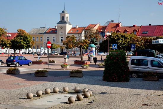 EU, PL, Podlaskie. Plac Stary Rynek w Lomzy.
