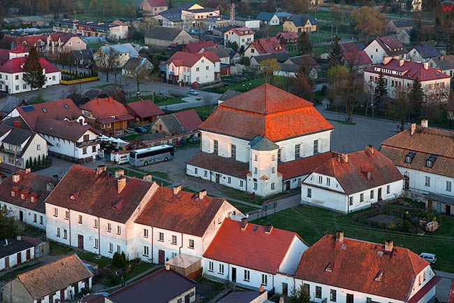 Tykocin, synagoga. EU, Pl, Podlaskie. Lotnicze.