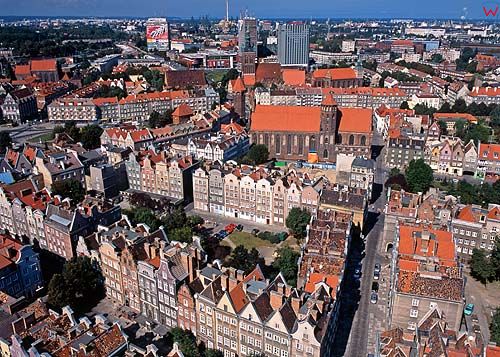 Gdańsk-panorama miasta z Bazyliki NMP 050332d polska europa dia 645 fot. Wojciech Wójcik