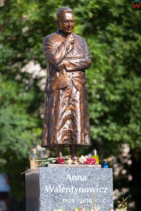 Gdansk, pomnik Anny Welentynowicz przy skwerze Anny Walentynowicz. EU, PL, Pomorskie.