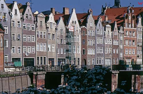 Gdańsk, kamienice przy długim pobrzeżu