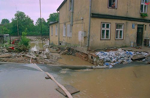 Gdansk - Orunia, powodz 9/10 lipca 2001.