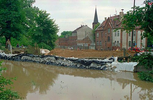 Gdansk - Orunia, powodz 9/10 lipca 2001.