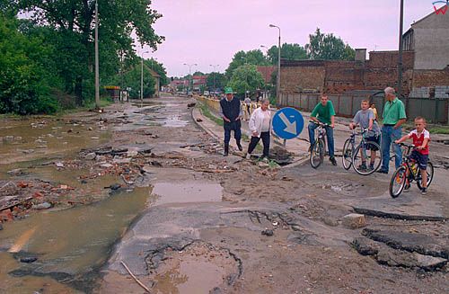 Gdansk - Orunia, powodz 9/10 lipca 2001.