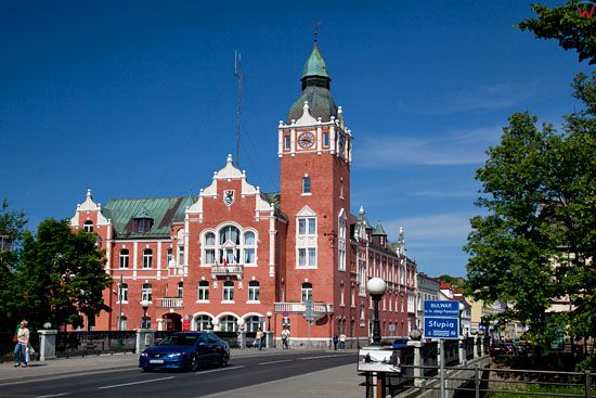 Slupsk, budynek mieszczacy Starostwo Powiatowe. EU, Pl, Pomorskie.