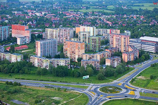 Zabrze, osiedle mieszkaniowe im. M, Kopernika. EU, PL, Slaskie. Lotnicze.